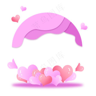 情人节粉色爱心边框