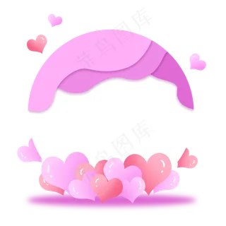 情人节粉色爱心边框