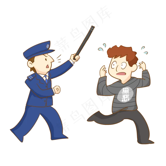 扫黑除恶警察严惩黑恶*免抠PNG(2000*2000px 300 dpi )psd模版下载