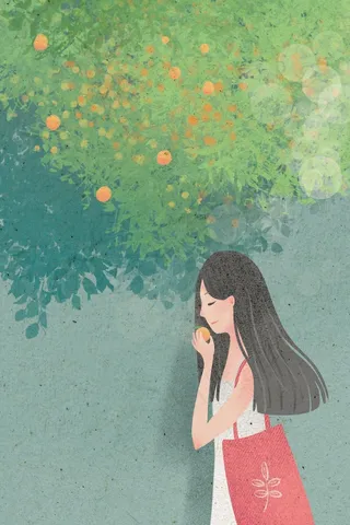 绿色小清新春天植物图