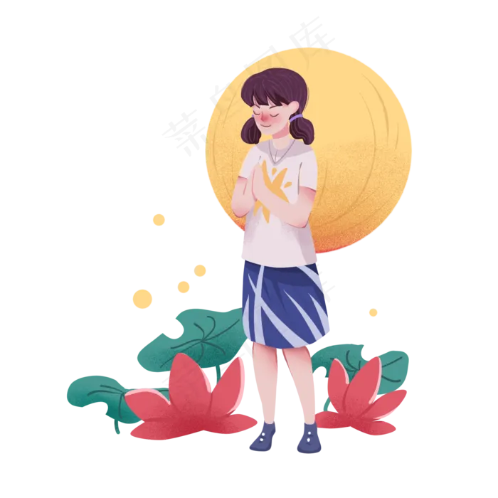 中秋荷花(2000X2000(DPI:300))psd模版下载