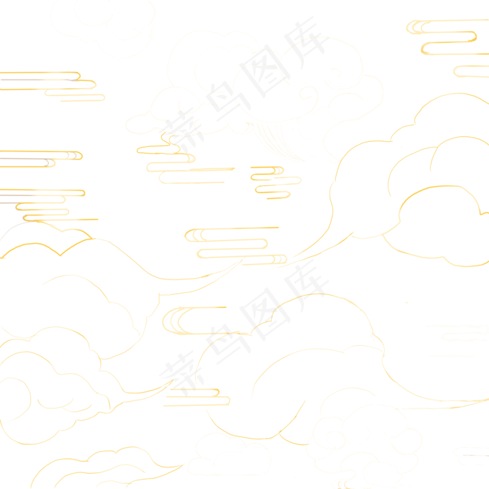 国潮风冷色调祥云(2000X2000(DPI:300))psd模版下载
