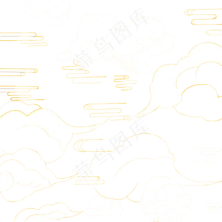 国潮风冷色调祥云