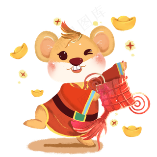 2020年中国结鼠弟,免抠元素