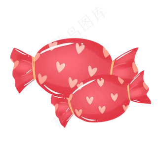 红色爱心六一儿童节糖果