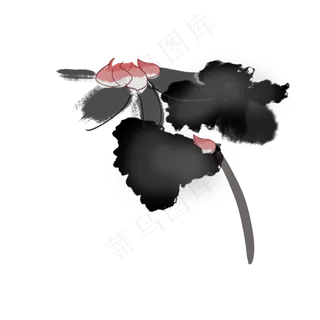 艺术水墨荷图片素材