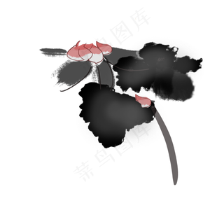 艺术水墨荷图片素材