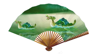 矢量端午节扇子装饰图案