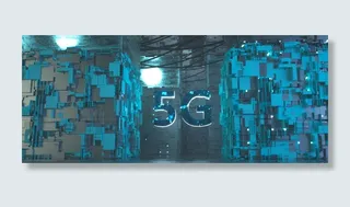 5G科幻城市蓝色电商banner
