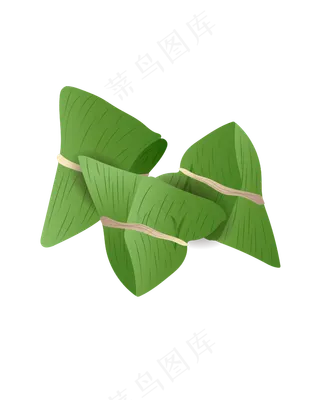 矢量免扣卡通粽子