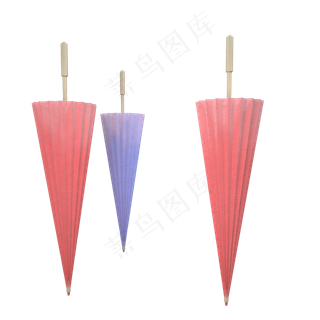 3D古风传统油纸伞,免抠元素