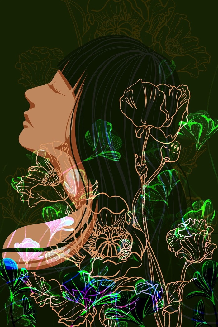 洋溢着春意的女孩