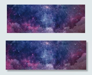 梦幻星空唯美七夕情人节banner