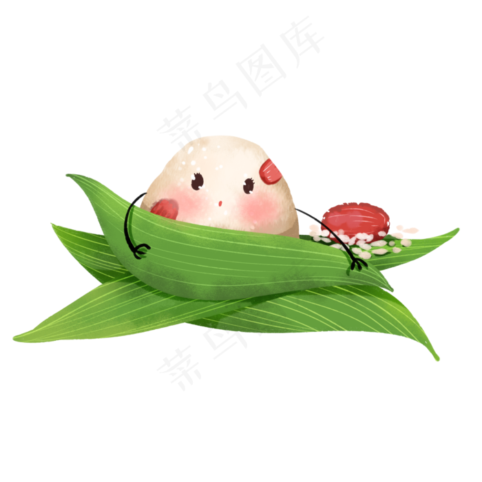 端午节粽子卡通免抠png(2000X2000(DPI:300))psd模版下载