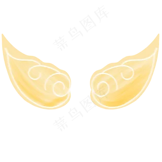 六一儿童节黄色卡通小翅膀