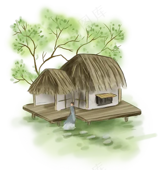 中国风赏春,免抠元素