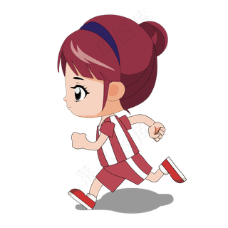 跑步的人起跑跑马拉松,免抠元素