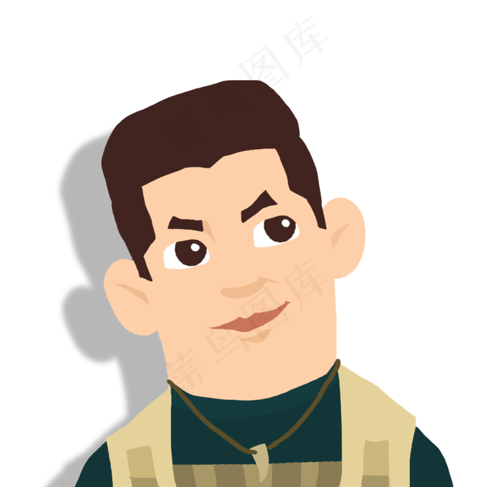 建军节Q版可爱军人角色战狼卡通