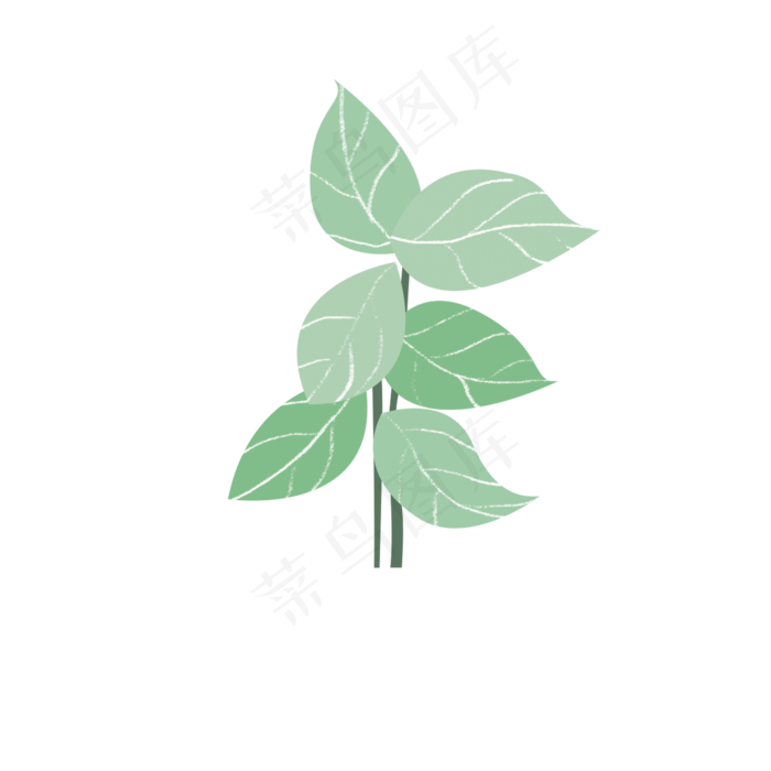 卡通植物绿叶下载(2000X2000(DPI:300))psd模版下载