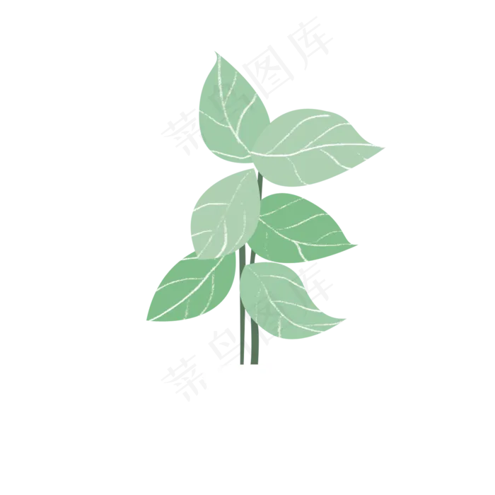 卡通植物绿叶下载(2000X2000(DPI:300))psd模版下载