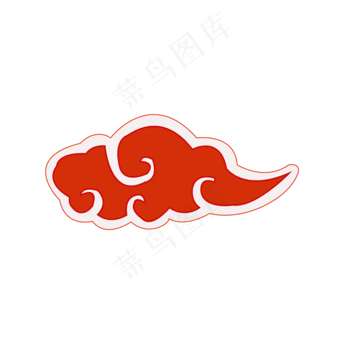 红色创意矢量云朵图形,免抠元素(1417*1417px 300 dpi )ai矢量模版下载