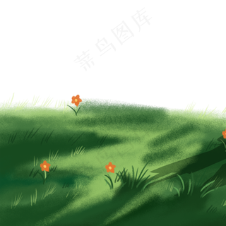 卡通草地PNG下载,免抠元素