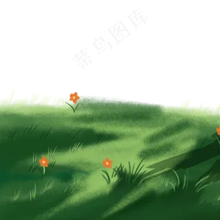 卡通草地PNG下载,免抠元素
