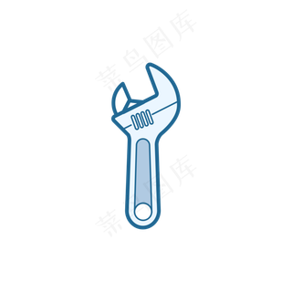 五金扳手扁平图标,免抠元素