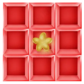 红色九宫格展柜