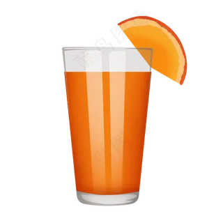 橙色橙汁果汁饮料PSD透明底