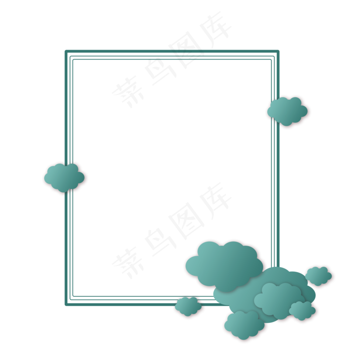 后现代祥云边框