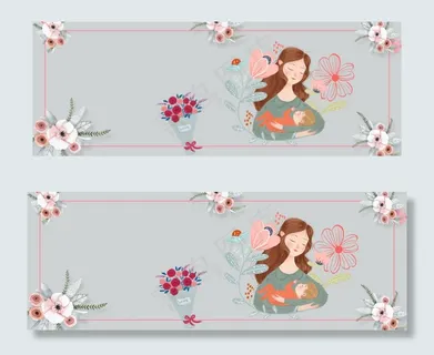 512母亲节小清新电商促销banner