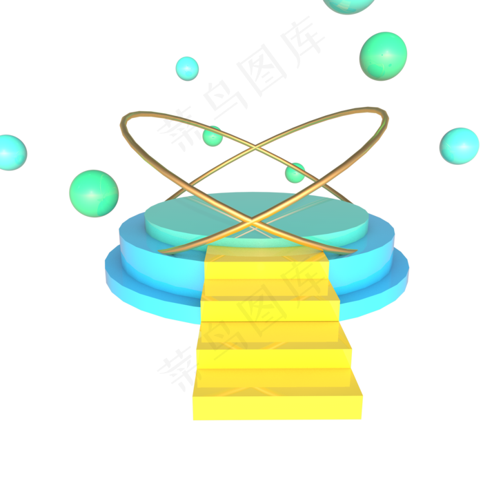 蓝色儿童节展台