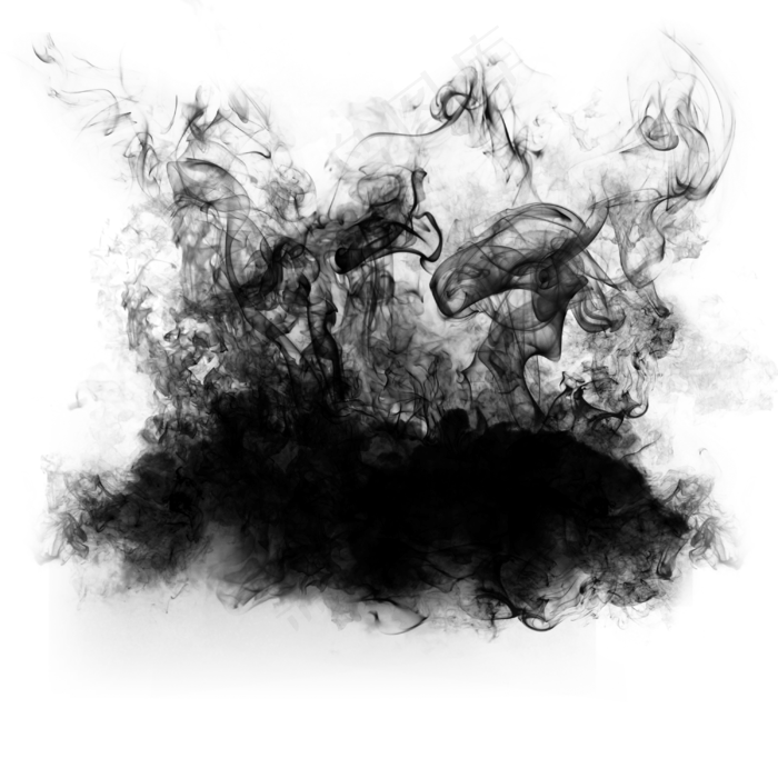 泼墨水墨云雾云烟,免抠元素