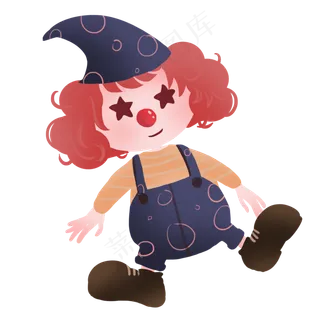 彩色创意愚人节卡通元素