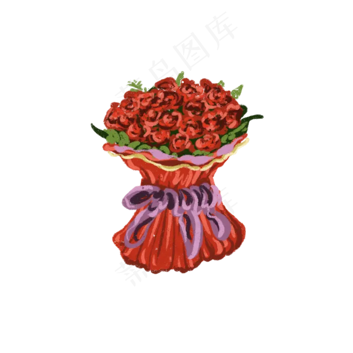 红色玫瑰花束