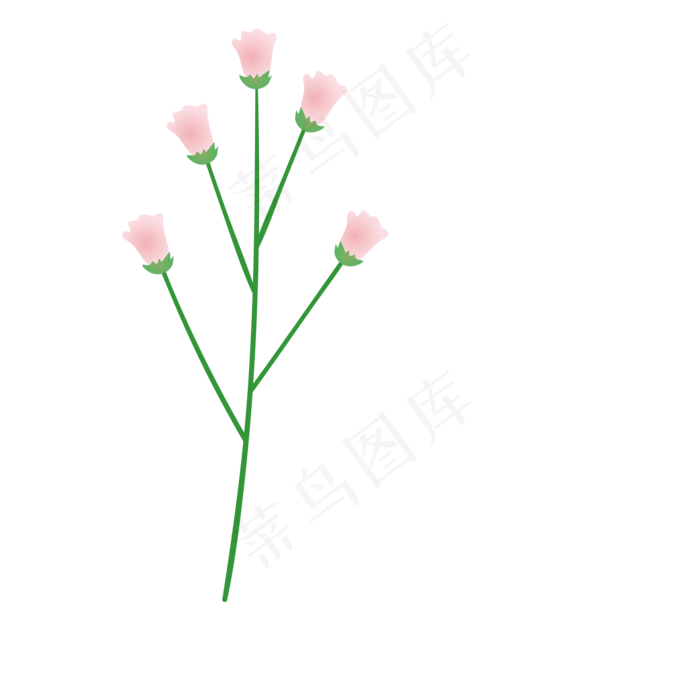 卡通春天粉色花朵下载(2000X2000(DPI:300))psd模版下载