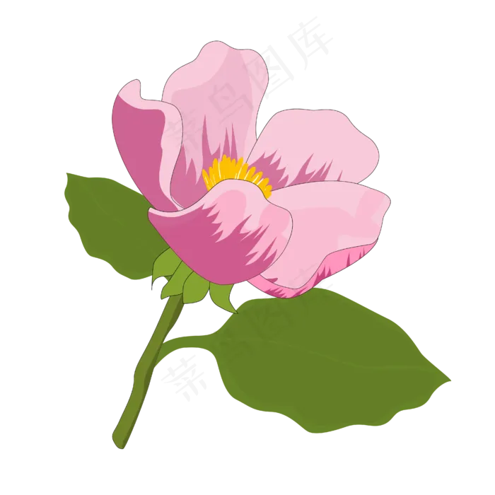 卡通免扣粉色花朵(4167*4167px 300 dpi )ai矢量模版下载