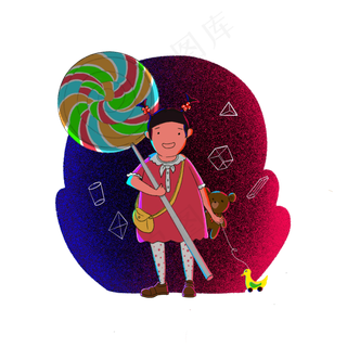 六一儿童节小女孩