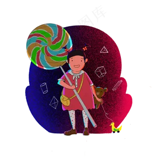 六一儿童节小女孩