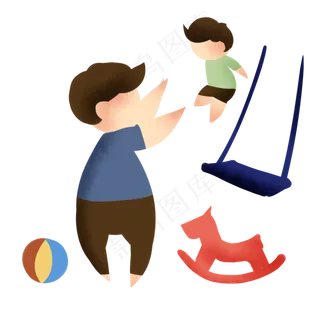 父亲节爸爸抱宝宝