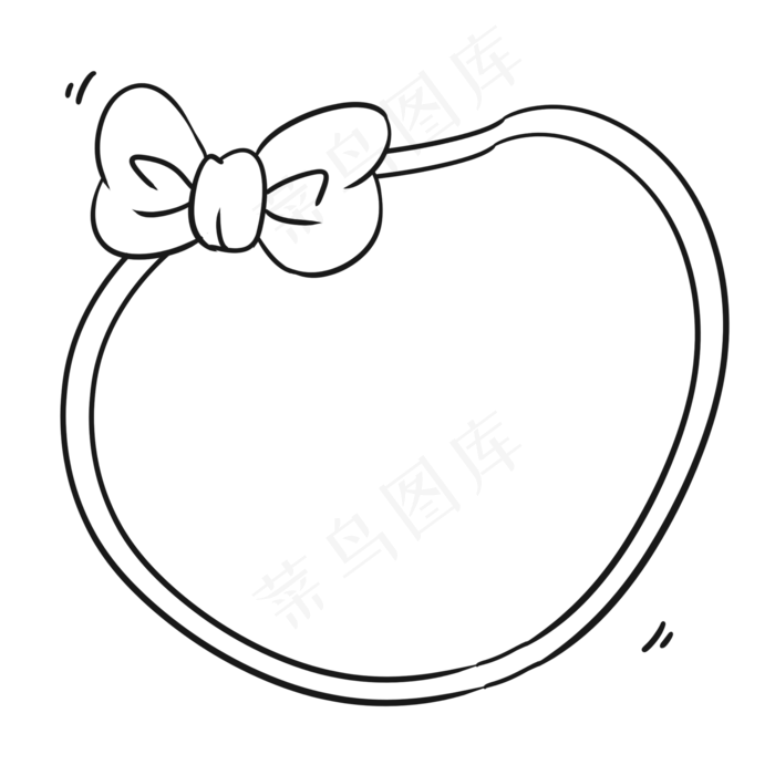 蝴蝶结可爱六一儿童节边框(2000X2000(DPI:300))psd模版下载