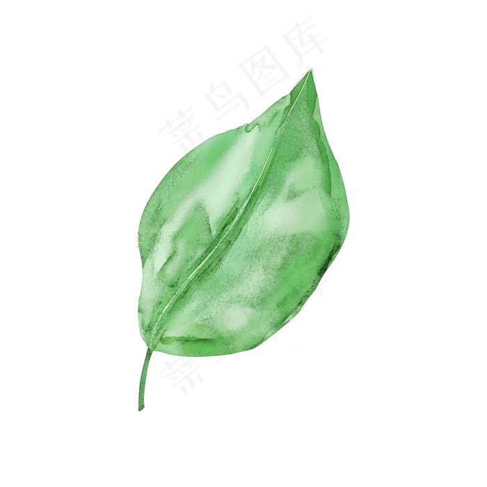 春天绿色水彩树叶(2000X2000(DPI:300))psd模版下载