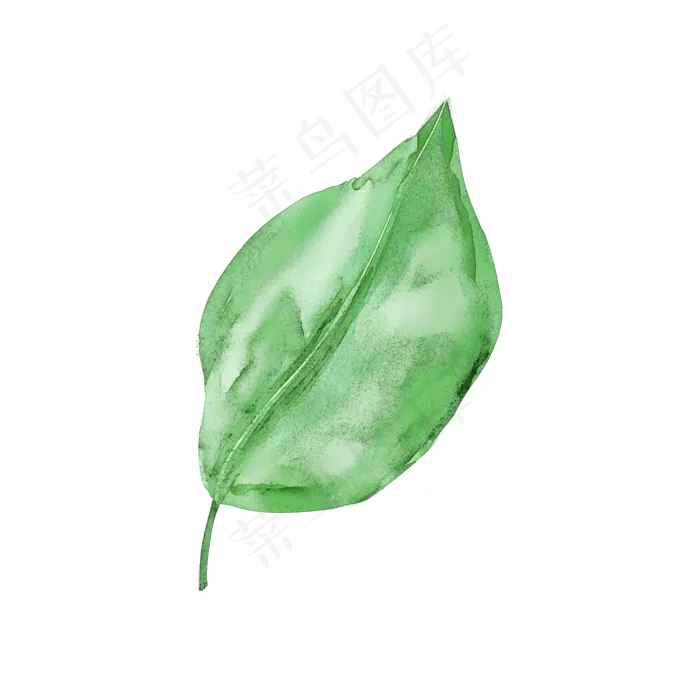 春天绿色水彩树叶(2000X2000(DPI:300))psd模版下载
