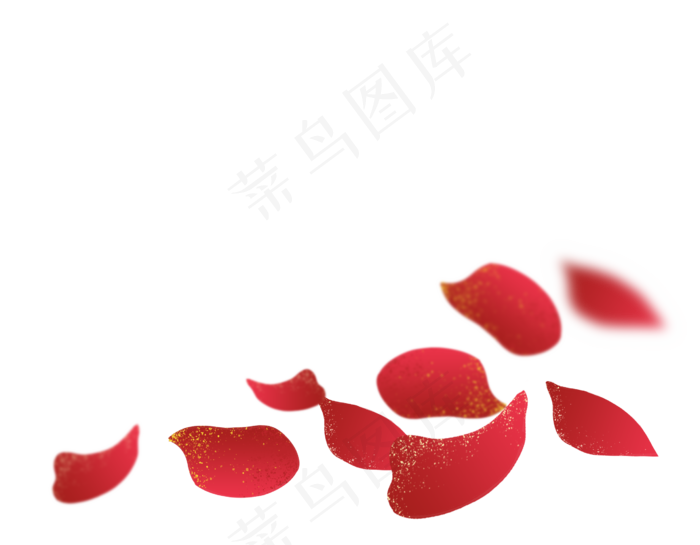 玫瑰花瓣飘落素材图(2542X1980(DPI:300))psd模版下载