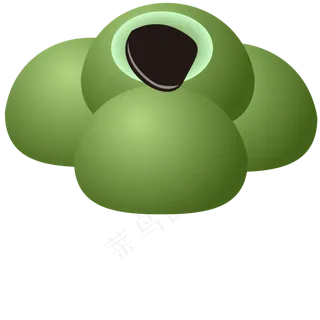 清明节传统食品豆沙青团