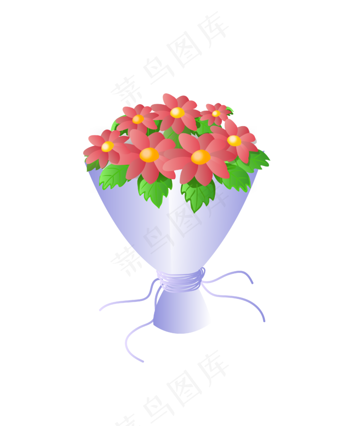 矢量手绘卡通花束(4167*5208px 300 dpi )ai矢量模版下载
