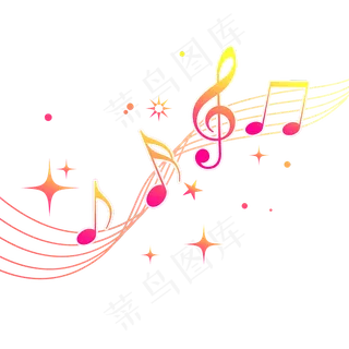 粉色音乐符图片素材,免抠元素