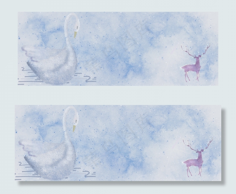 梦幻星空蓝色banner(1900*700px 	       )psd模版下载
