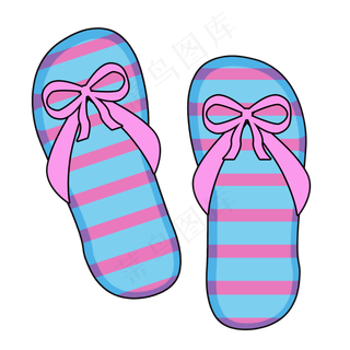 卡通沙滩拖鞋png素材